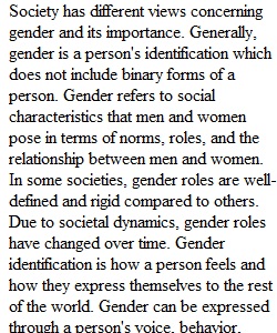 Gender Utopia Essay